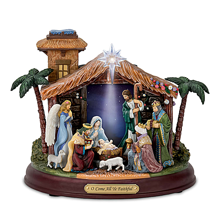 うのにもお得な Illuminated Studios Kinkade Thomas Nativity That Sculpture 洋書