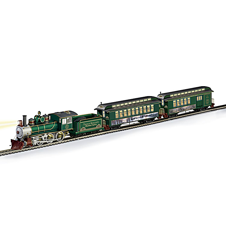 Thomas kinkade christmas train set clearance