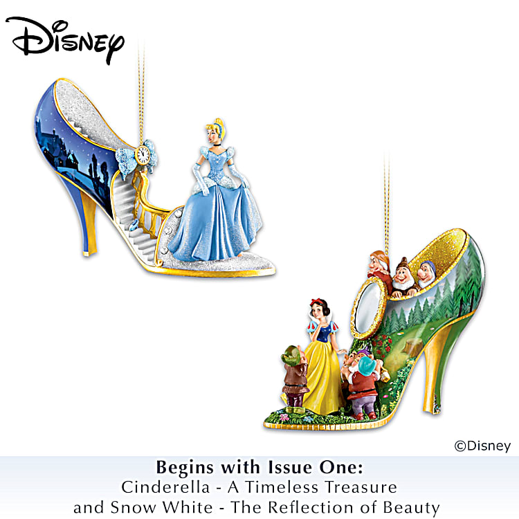 The Disney Once Upon A Slipper Shoe Ornament Collection