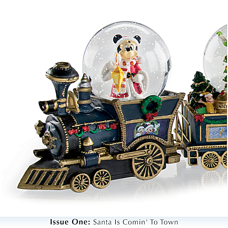 Holiday Express: Musical Water Snow Globe with Children Riding a Train