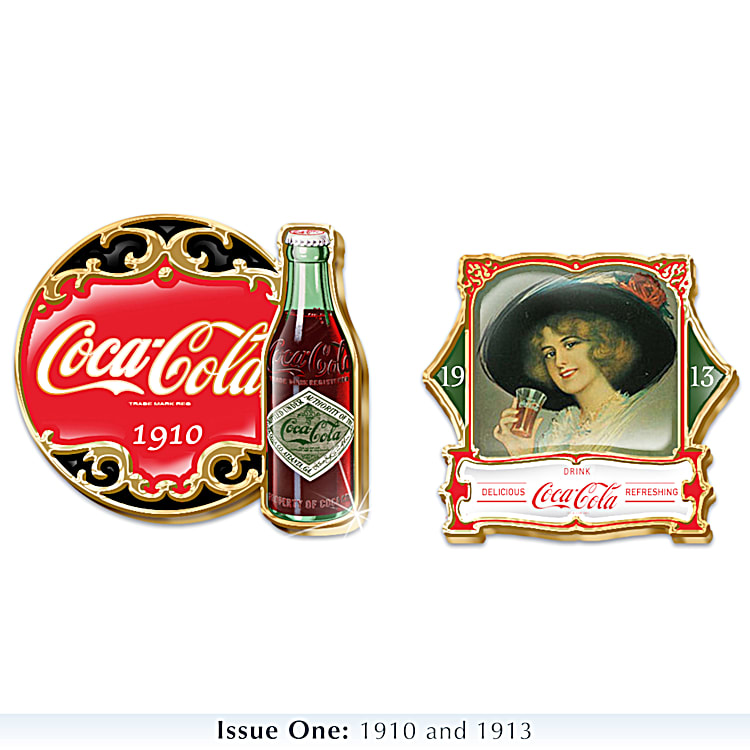 The Ultimate COCA-COLA Pin Collection With Tabletop Case