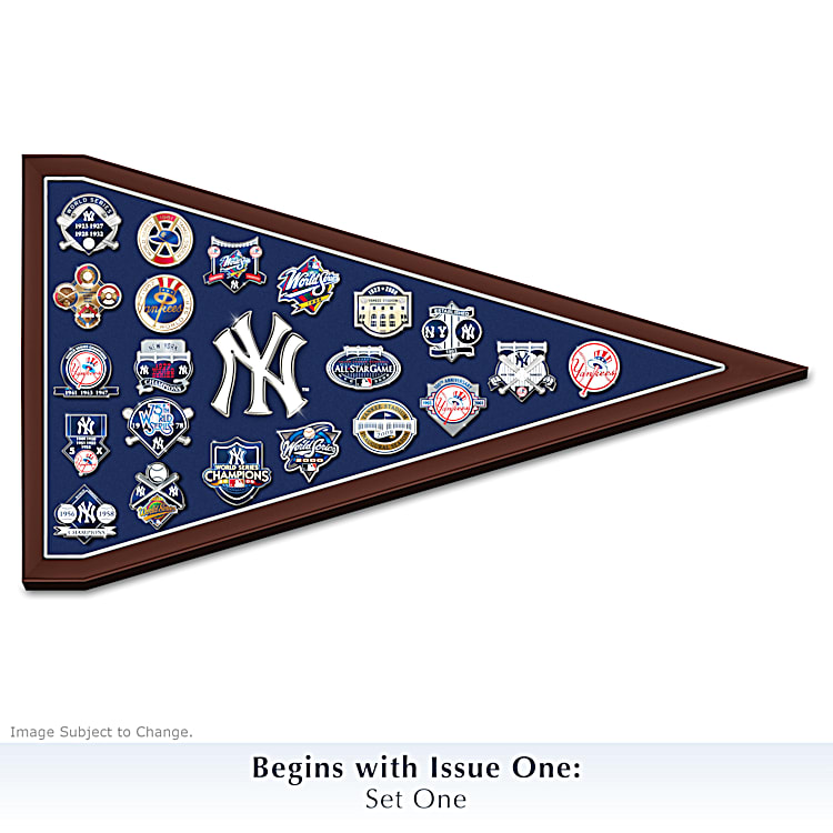 New York Yankees MLB Pin Collection With Custom-Crafted Pennant