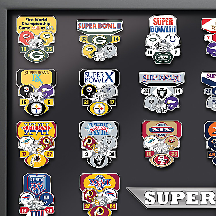 NFL Super Bowl Pin Football Team Collection