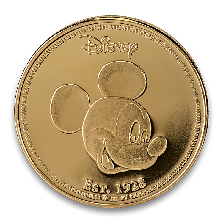 Disney Mickey Mouse 24K Gold Plated 90th Anniversary Commemorative Proof Collection
