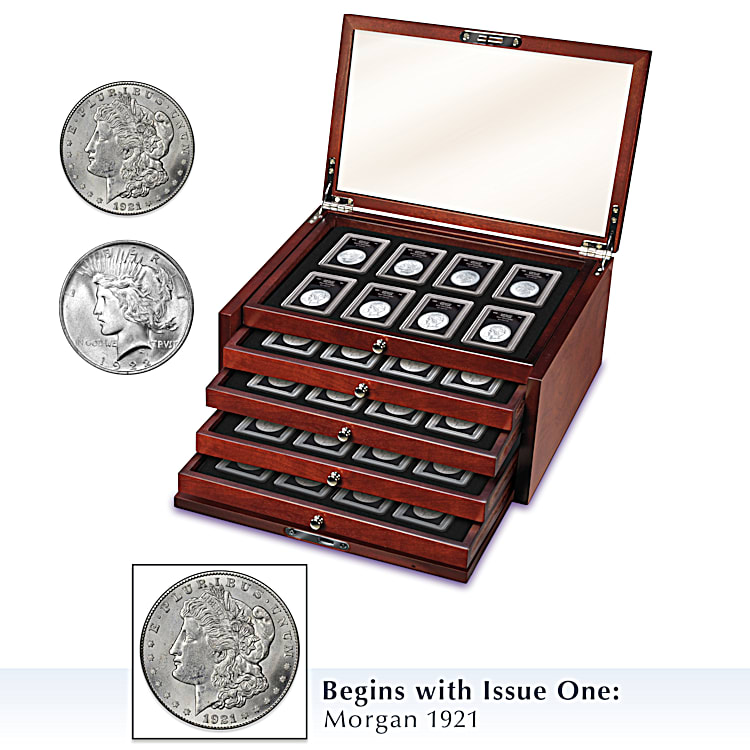 The Complete Morgan And Peace Silver Dollar Coin Collection With ...