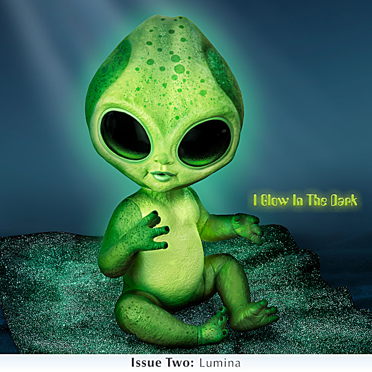 Hand Painted 16 Poseable Alien Baby Doll Collection With Realistic