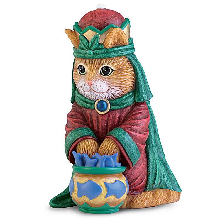 Bradford exchange cat nativity top