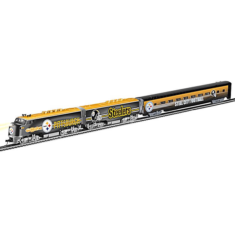 Pittsburgh Steelers Express NFL HO-Scale Electric Train Collection  Featuring Team Logo & Colors With 14