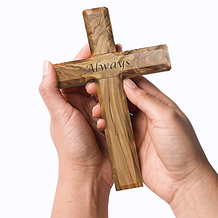 The Power Of Prayer Olive Wood Prayer Cross Collection Featuring  Hand-Painted Sculptures Of Jesus Christ With Uplifting Messages From  Scripture
