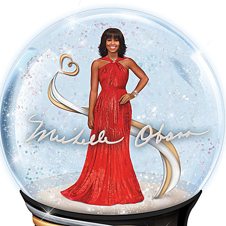 Michelle obama porcelain doll top