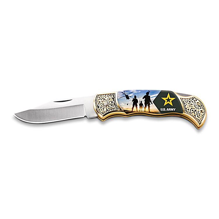 United States Army Stainless Steel-Blade Folding Pocket Knife