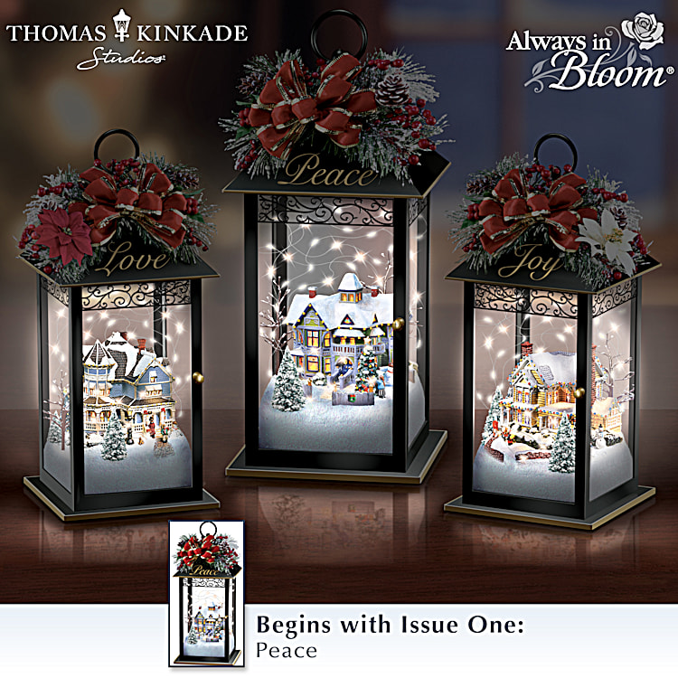 Thomas Kinkade Sparkle Of The Season Lantern Table