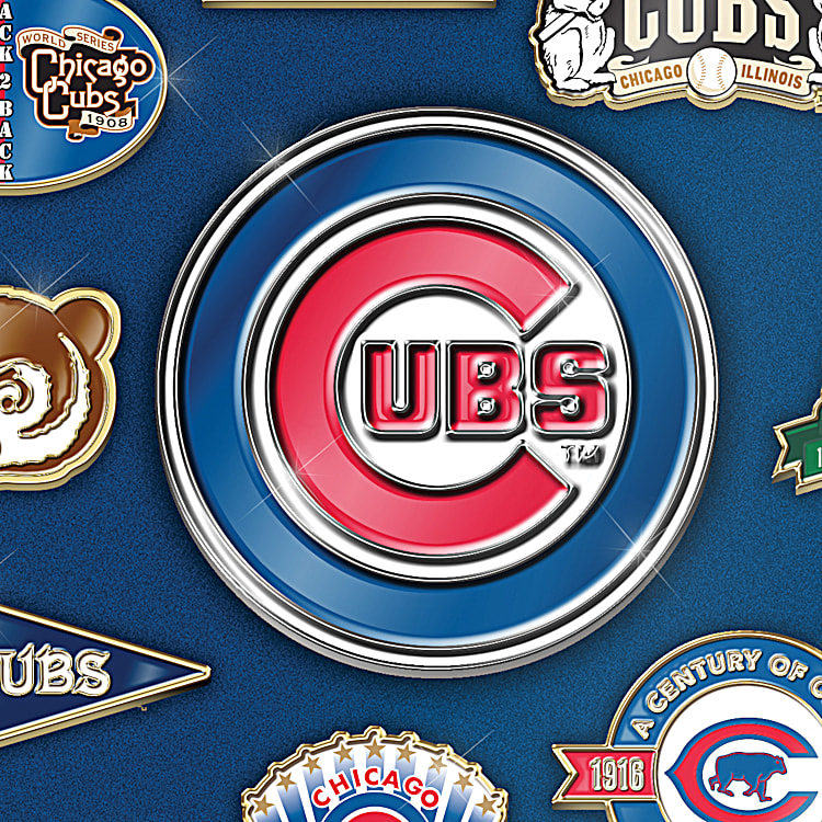 Chicago Cubs 24K Gold-Plated MLB Pin Collection Featuring
