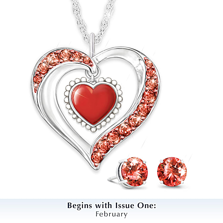 Heart pendant set discount