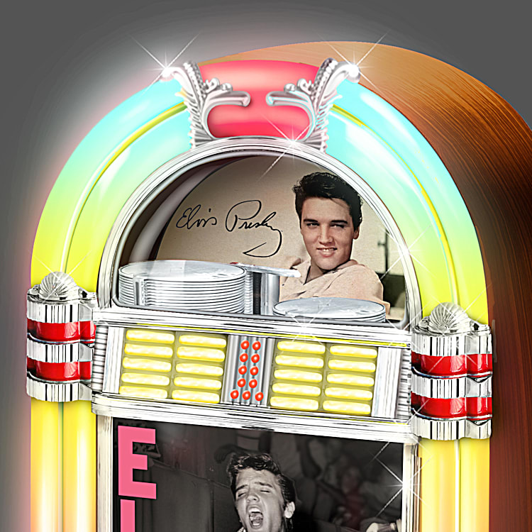Elvis Presley Retro Inspired Tabletop Jukebox Sculpture