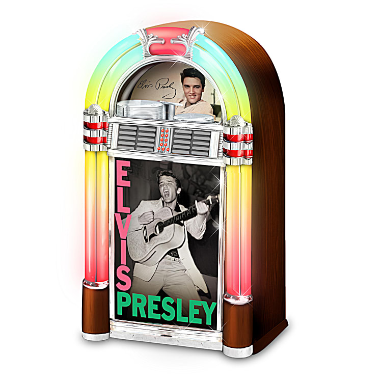 Elvis Presley Retro Inspired Tabletop Jukebox Sculpture