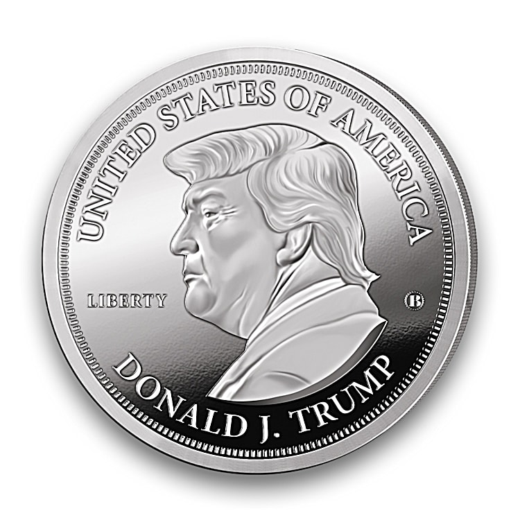 驚きの値段での商品をすべて Donald Trump With Collection Coin Silver-Plated 99.9% 2024 工芸品
