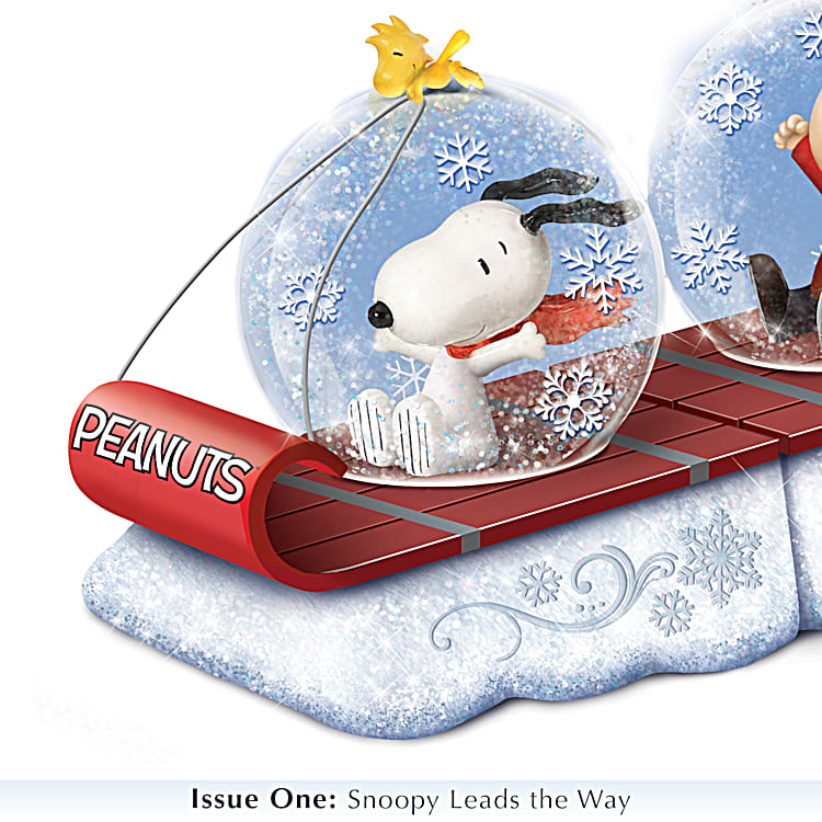 PEANUTS Illuminated Winter Sled Snowglobe Collection PEANUTS Illuminated Winter Sled Snowglobe Collection