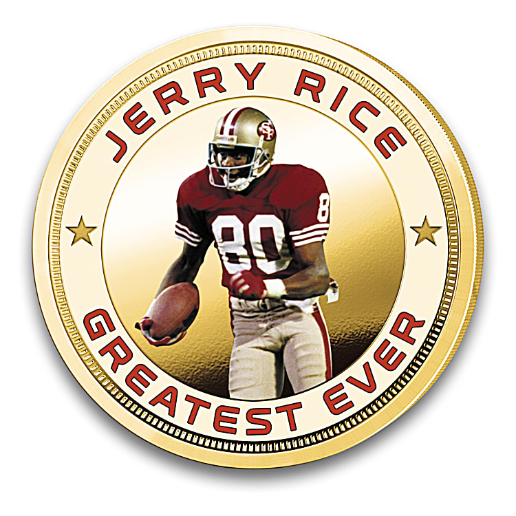 Jerry Rice Golden Brass Tributes Adorned With Images Of The Hall