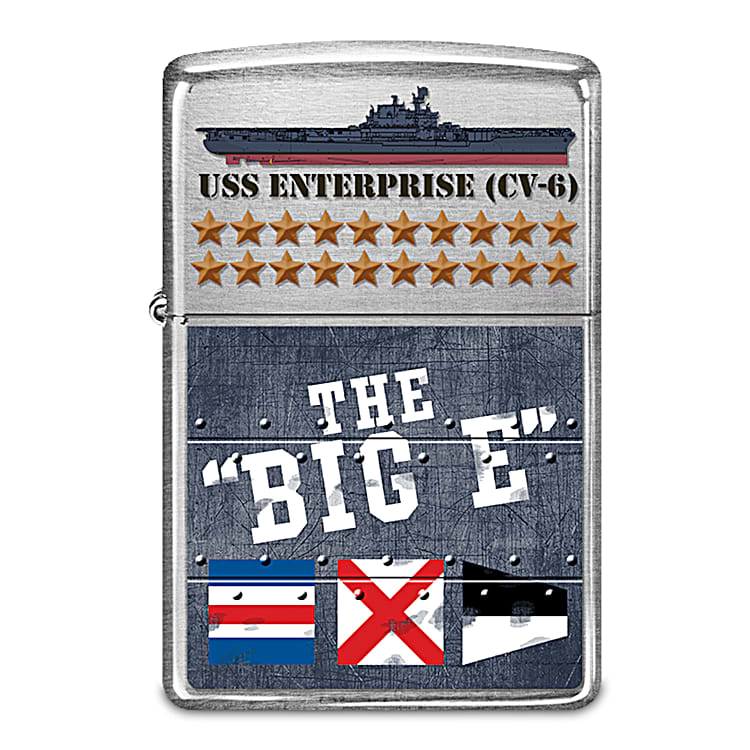 Historic Vessels Of WWII Zippo® Lighters Featuring The USS