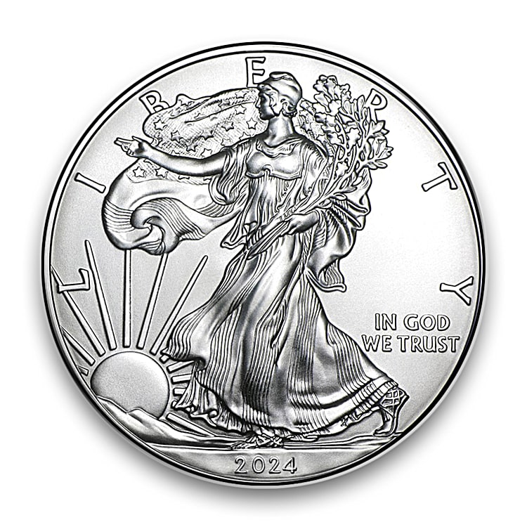 Donald Trump 99.9% Silver Eagle Coins With Display Case