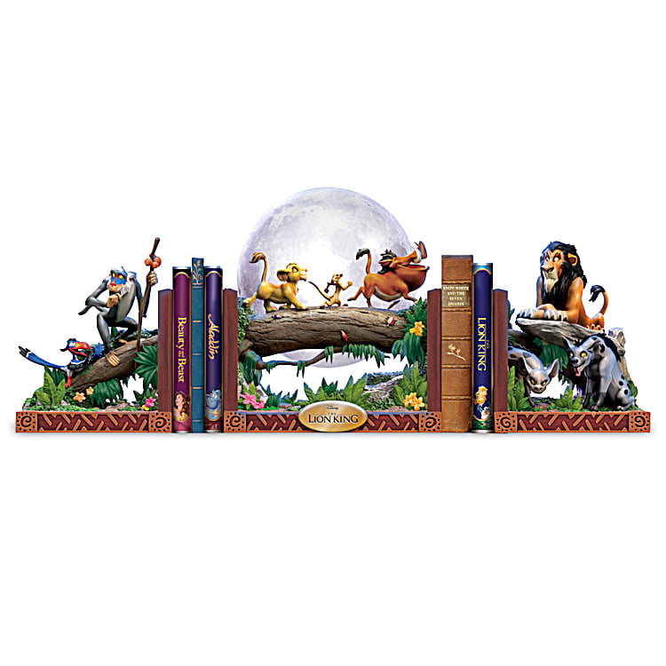 Disney The Lion King Illuminated Bookends Featuring Hand-Painted 