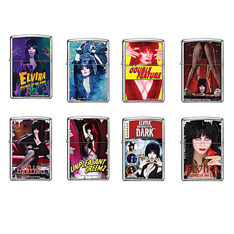 Elvira® Zippo® Lighters With A Hand-Painted Spooky Gothic