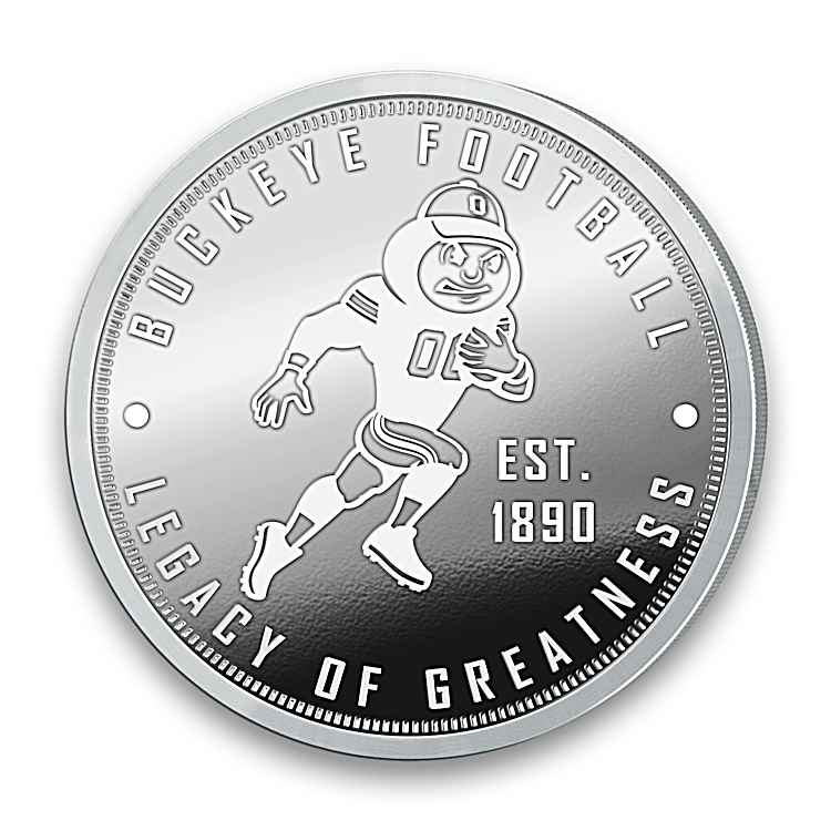 Ohio State Buckeyes 99.9% Silver-Plated Coins Featuring Team Ohio State Buckeyes 99.9% Silver-Plated Coins Featuring Team