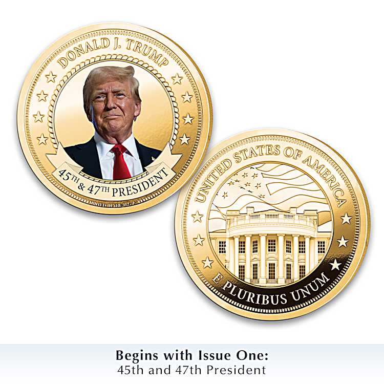 『1年保証』 Trump Donald 24K Color With Coins Proof Gold-Plated トランプ