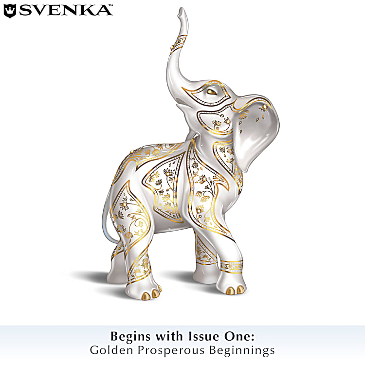 ◆BLUE ELEPHANT◆ AGNES khaki Mystical Enchanted Elephant Crystalline Figurine