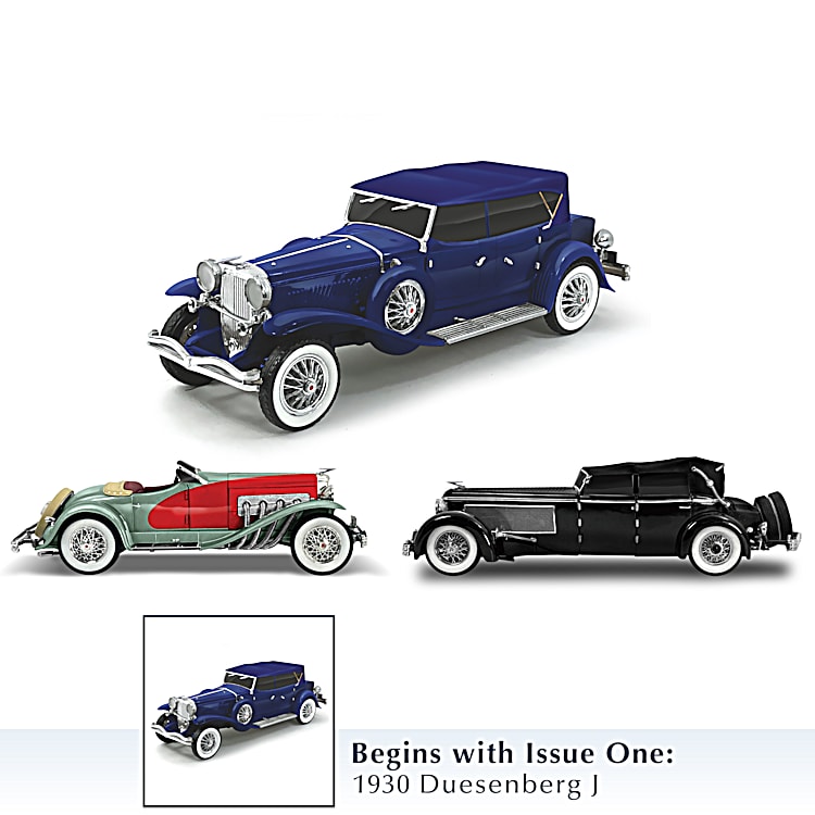 The Best In Show Duesenberg 1 24 Scale Sculpture Collection Featuring A 30 J A 35 SSJ A 40 SJ Adorned With The Iconic Duesenbird Hood Ornament