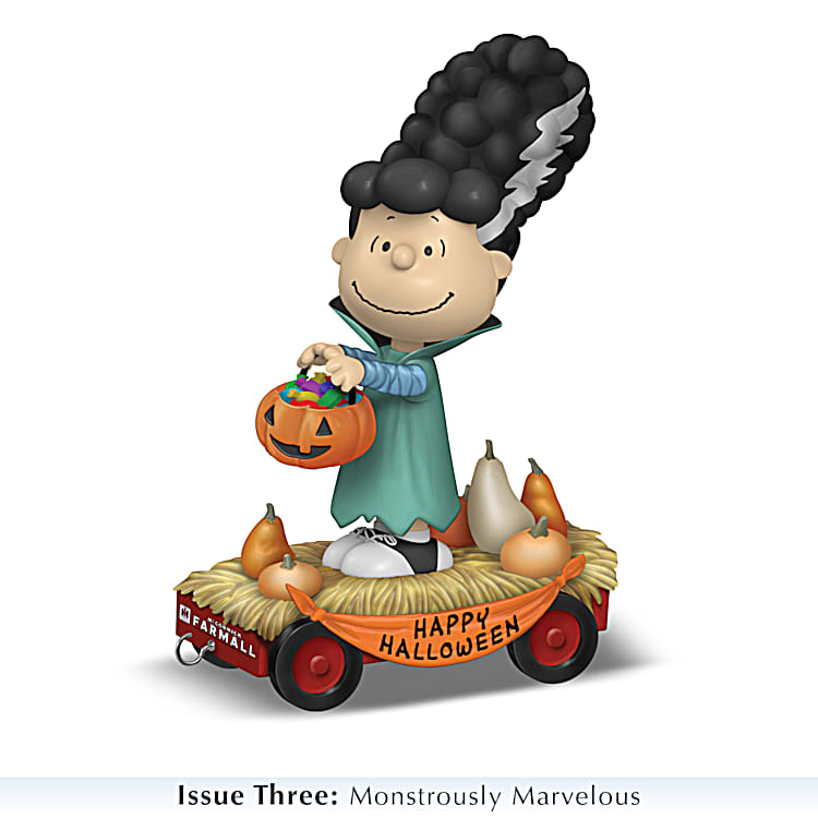 PEANUTS Farmall Hand-Painted Halloween Hayride Sculptures Featuring Snoopy,  Charlie Brown And More