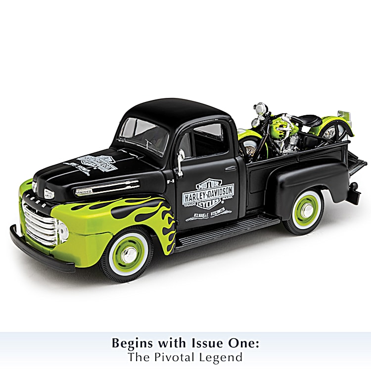 2-in-1 Diecast Truck & Harley-Davidson Motorcycle Collection