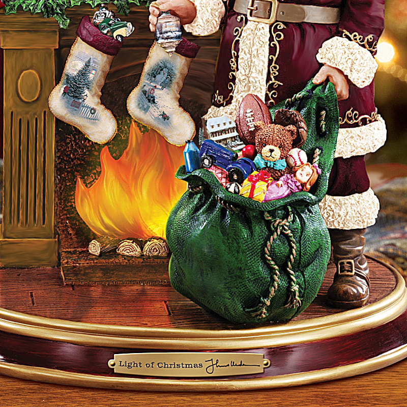 Thomas Kinkade Illuminated Santa Claus Tabletop Figurine