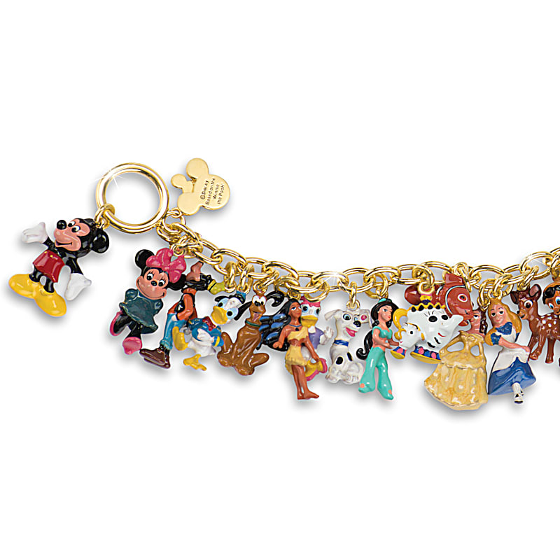 Ultimate Disney Classic Charm Bracelet Featuring 37 Disney