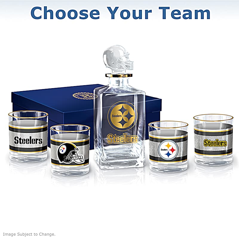 NFL Decanter And Glasses Set: Choose Your Team