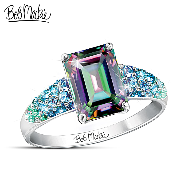 Shades Of Beauty Womens Mystic Topaz Ring By Designer Bob