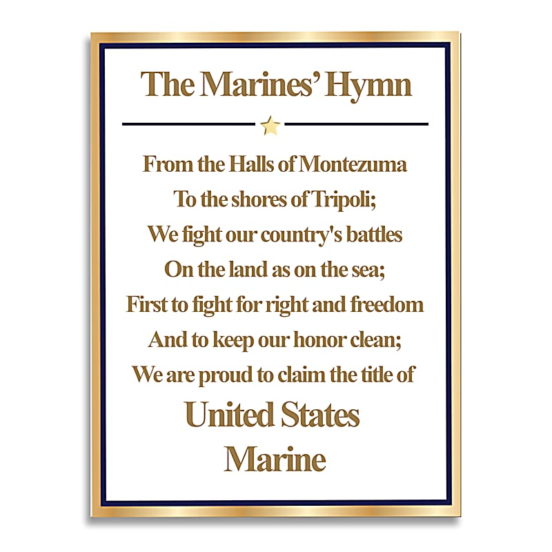 USMC Strong Necklace: 24K Gold Accents And Sculpted Emblem