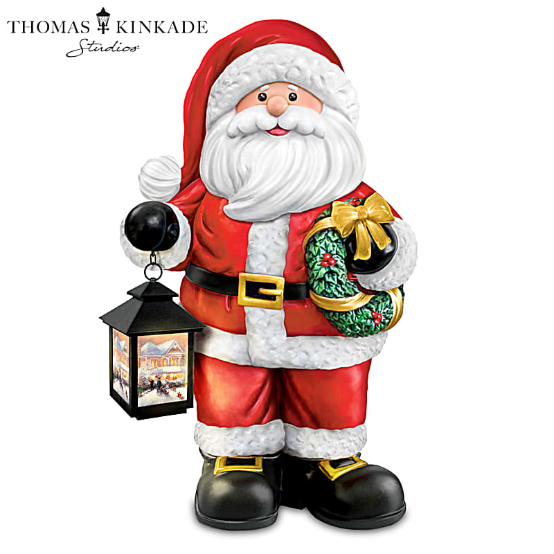 Thomas Kinkade Merry Christmas! Illuminated Solar-Powered