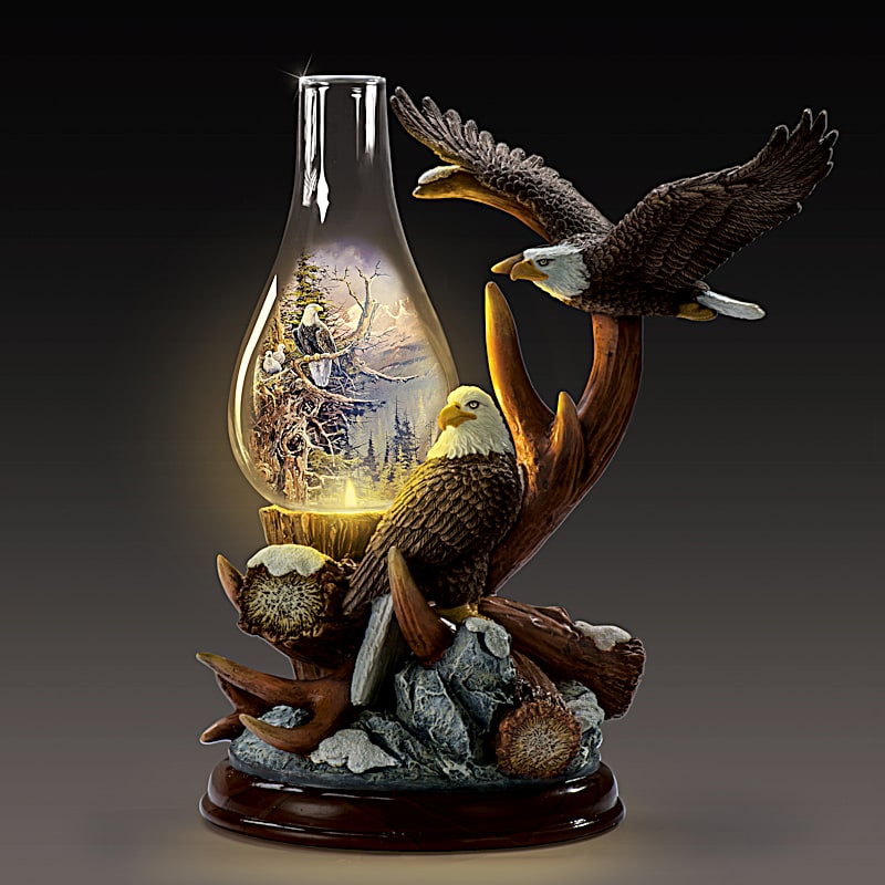 Natures Wonders Rustic Illuminated Sculpture With Dramatic
