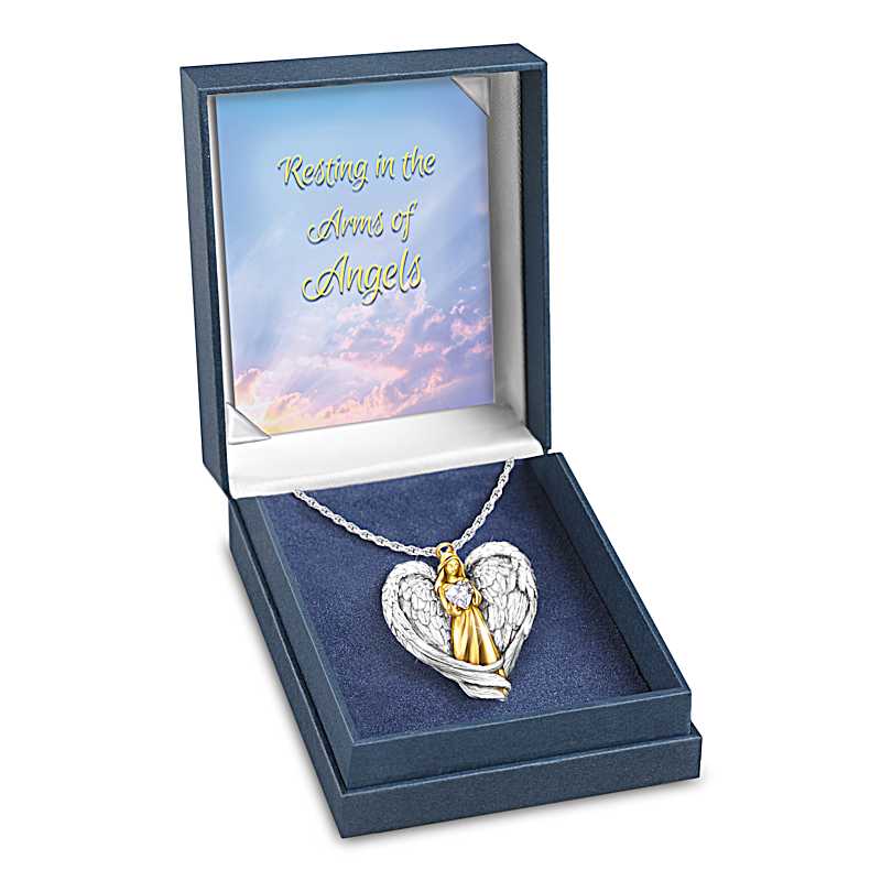 Remembrance Pendant With 18K Gold-Plated Accents Featuring