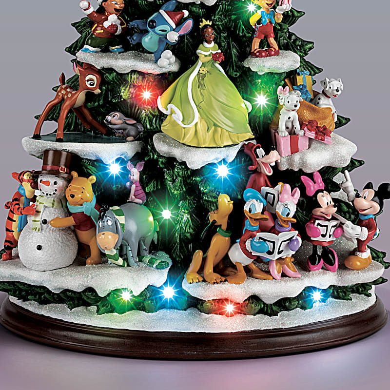 Disney Illuminated Tabletop Christmas Tree Adorned With 25