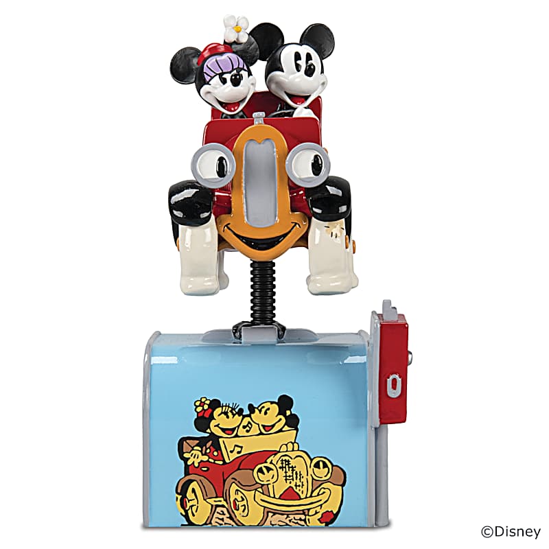 Hand-Painted Musical Sculpture Featuring Disneys Mickey
