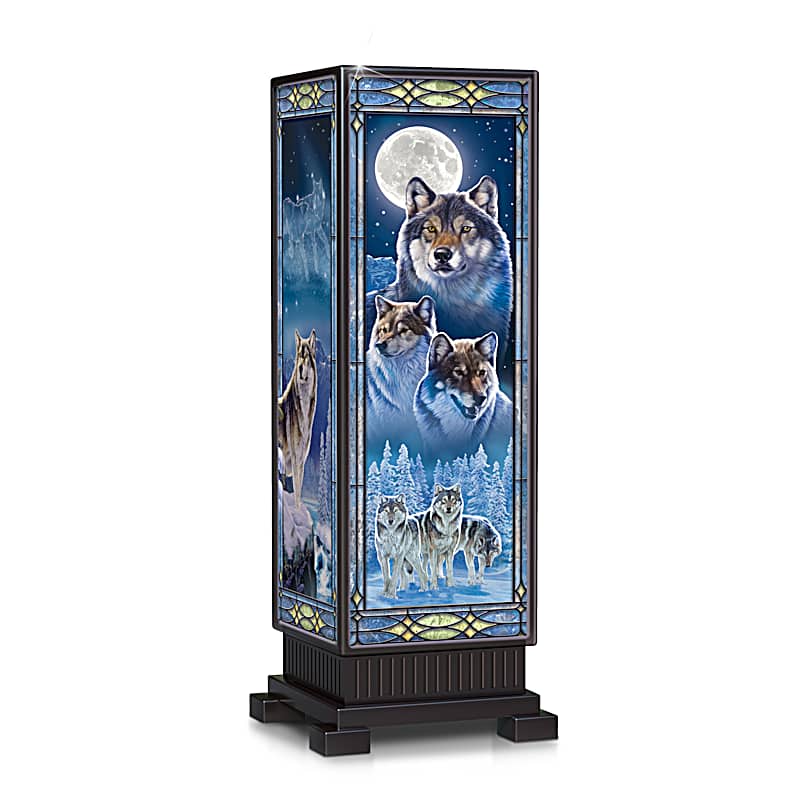14 Tall Rectangular Illuminated Stained Glass Adorned With