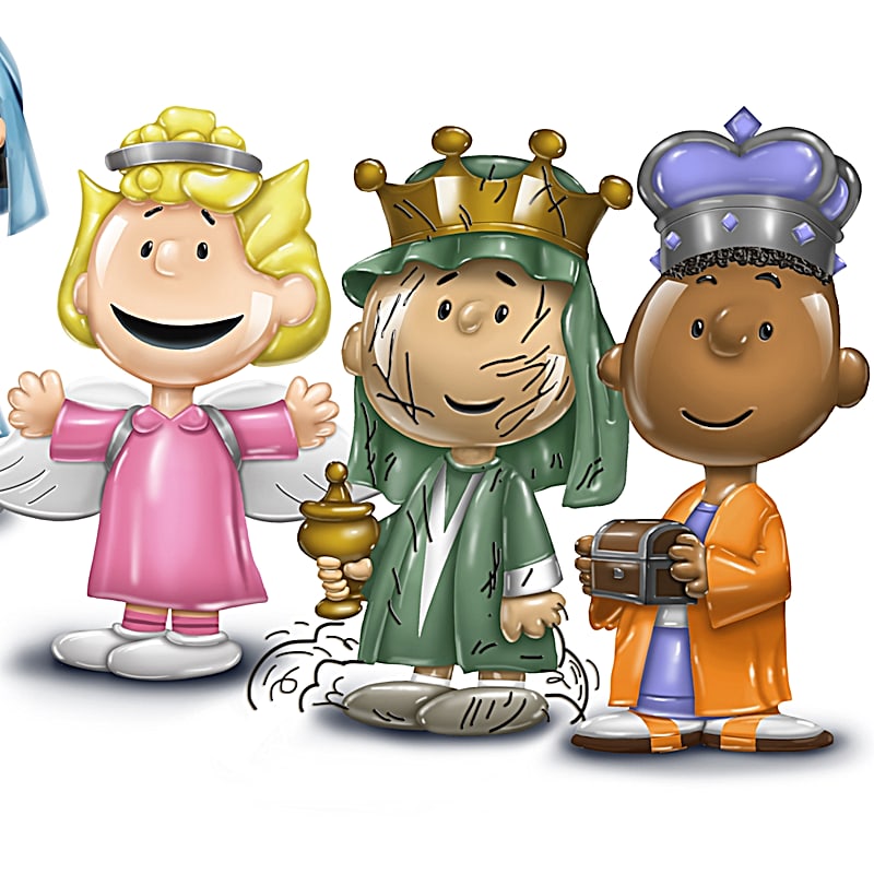 【新品】Peanuts Christmas Pageant ミニチュア Peanuts 7-Piece Christmas Pageant Figurines – Lenox Corporation