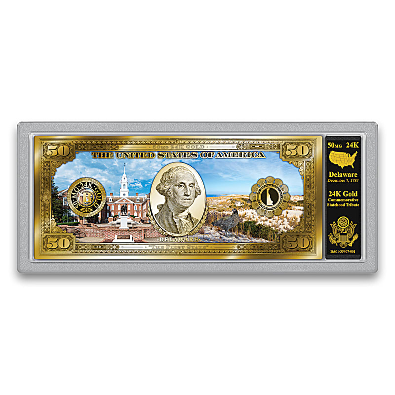 The Complete U.S. Statehood 24K-Gold Tribute Note Collection