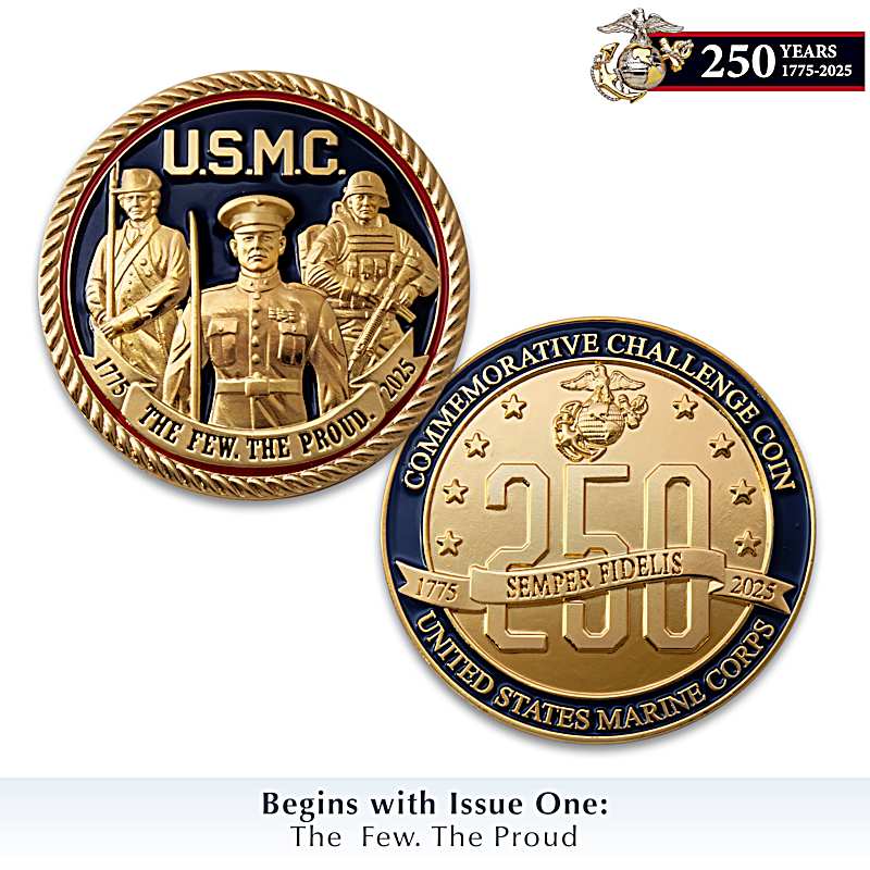 USMC 250th Anniversary Tribute Challenge Coin Collection