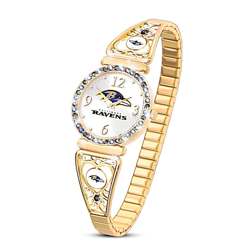 Bradford Exchange Baltimore Ravens Gold Women\'s Watch Invicta NFL Baltimore Ravens Womens Watch, Logo Dial  main image 4