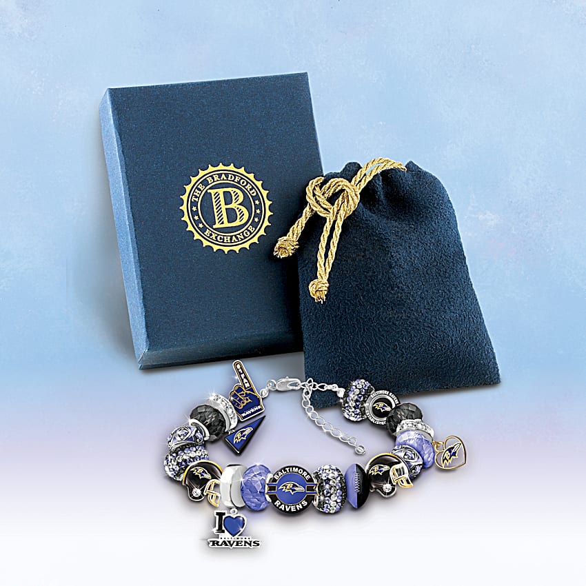 Fashionable Fan Officially Licensed Baltimore Ravens Beaded Charm