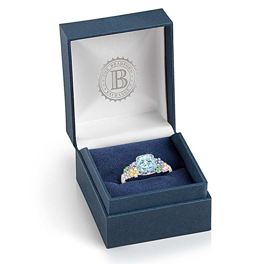 モダンかわいい5 Thomas Kinkade Colors Of Inspiration Womens Floral Ring